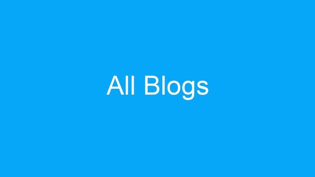 All Blogs