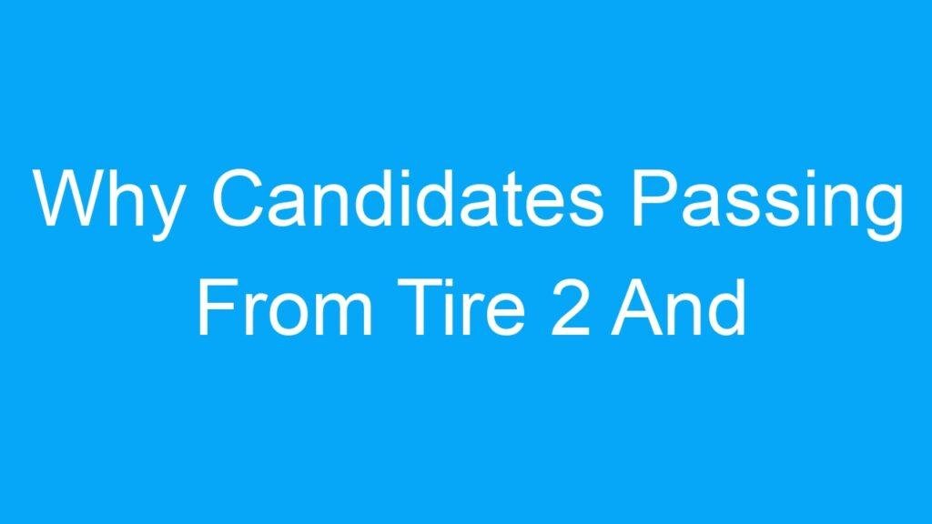 Why Candidates Passing From Tire 2 And tire 3 Technical Institutes Has Low Problem Solving Skills ?