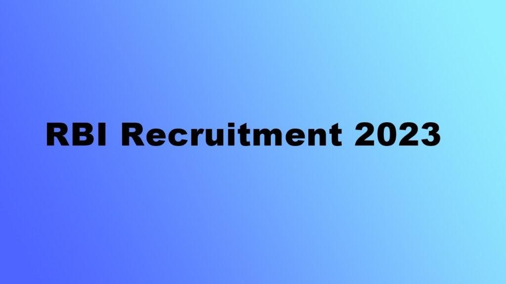 RBI Recruitment 2023